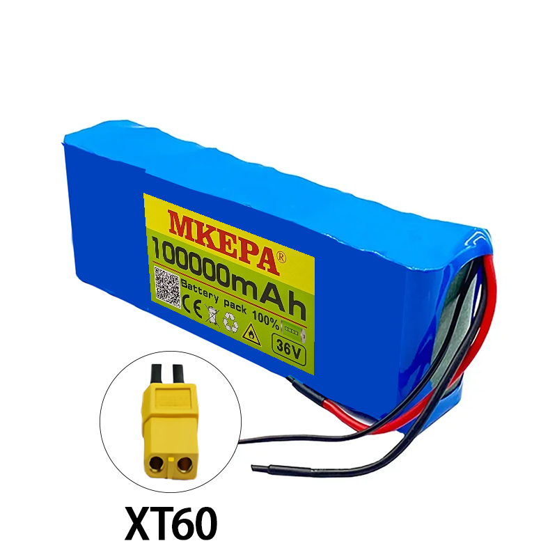 10S2P 36V 100000 Batteria per scooter elettrico mAh 42v Batteria per scooter elettrico al litio Batteria per scooter elettrico 800W Batteria 10s2p 36V: Blu