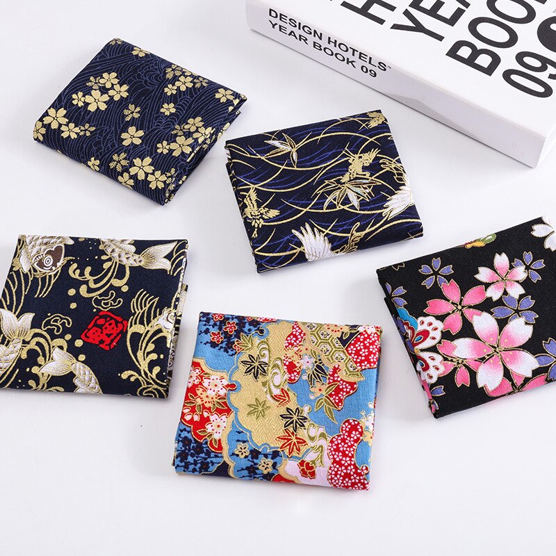 5 stykker / sæt blomstermønster patchwork klud japansk stil til husholdnings syforsyninger multifunktionelt diy håndlavet tilbehør: 12 sorte