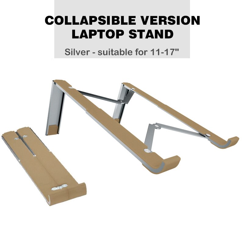 Laptop Stand Simple Aluminum Tablet Holder Universal for Apple MacBook Air Pro 11-17" Folding Office Notebook Portable: S-COLLAPSIBLE