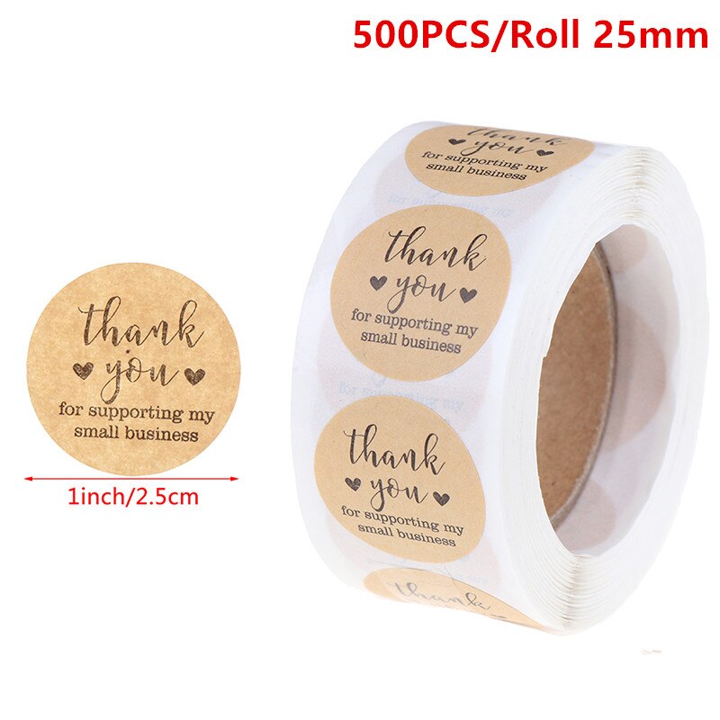 500pcs 1 inch Label Stickers Cute Circle Paper Thank You Seal labels For Your Order and Handmade Stationery Stickers: A
