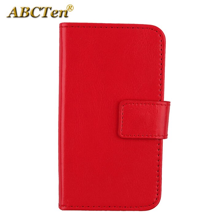 For Cat S42 Case 5.5 inch Solid Color Leather Cell Phone Pocket Flip Holster Cover For Cat S42 Phone Case: Red