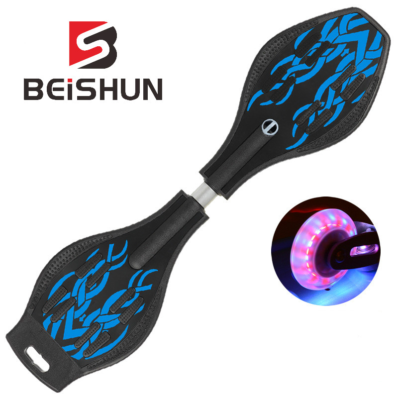 Adult Children's Two-wheeled Skateboard Beginners Flashing Vitality Board Two-wheeled Scooter: Dragon board-2