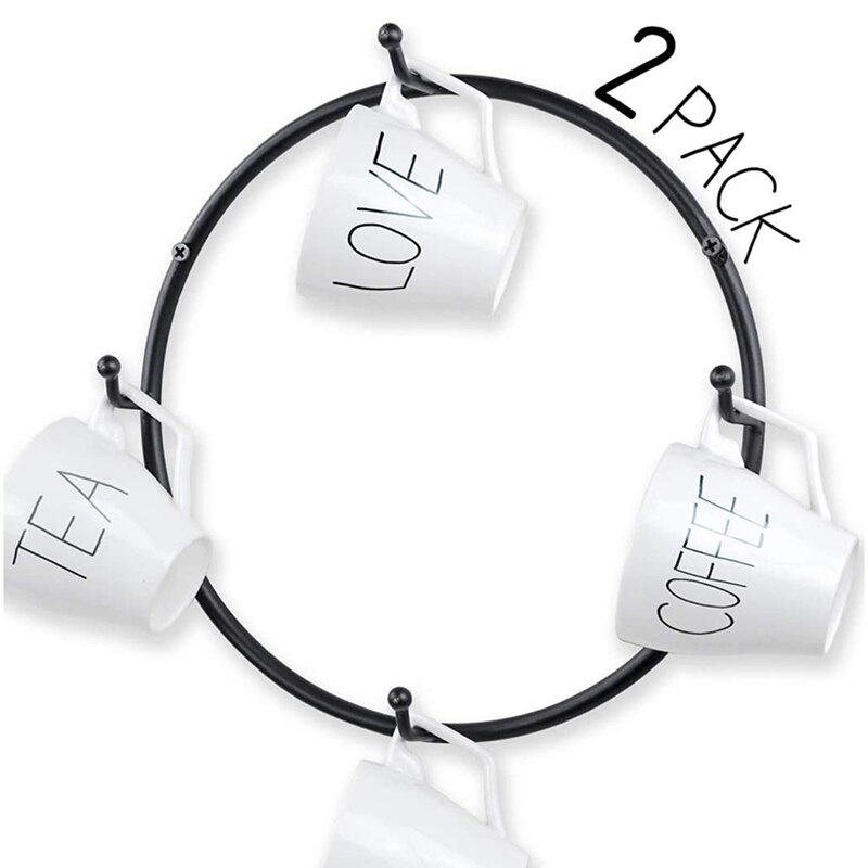 Coffee Cup Holder,Wall Mounted Coffee Mug Holder Round Coffee Cup Hangers for Kitchen Storage and Organizer,Cup Hooks