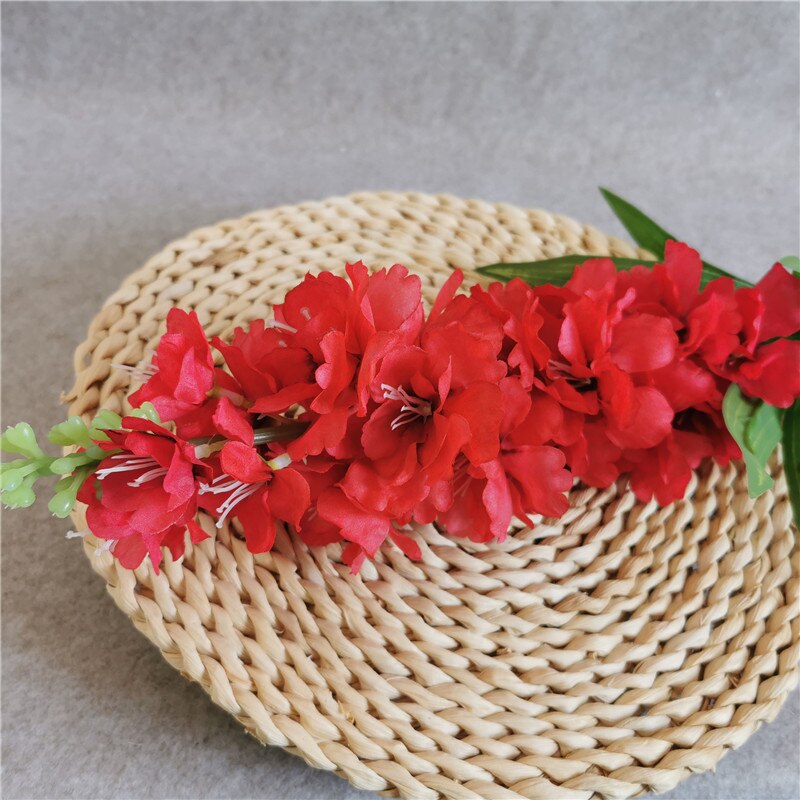 Fleur de jacinthe artificielle de 90cm, grande branche de fleurs artificielles pour automne, décoration de mariage pour la maison, couronne de fausses fleurs: red