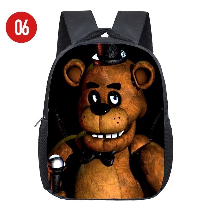 Mochilas de 12 pulgadas de cinco noches para niños pequeños de Freddy, mochilas escolares FNAF, mochilas preescolares para niños, mochila de viaje Freddy: Transparente