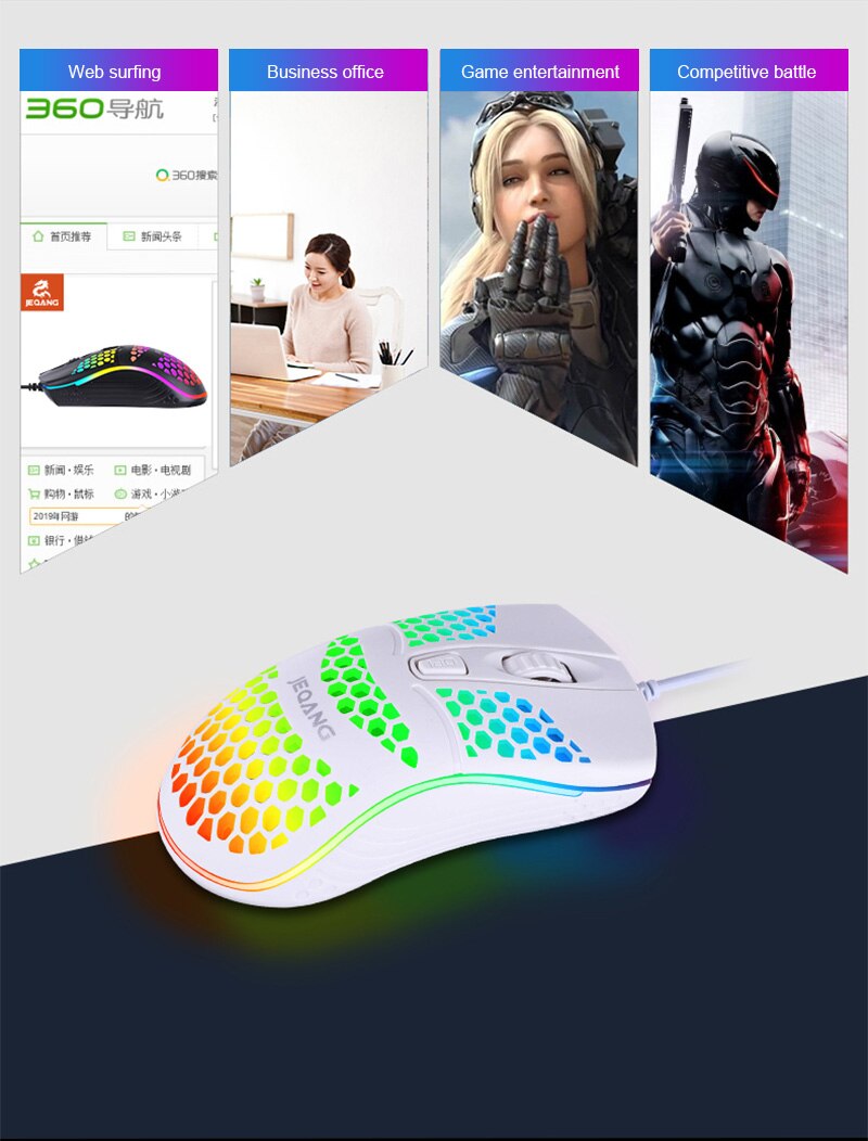 Multicolore Souris De Jeu Filaire Souris Trou Creux Souris Léger Souris Gamer Pour PC Ordinateur Portable Pour Gamer Accessoires
