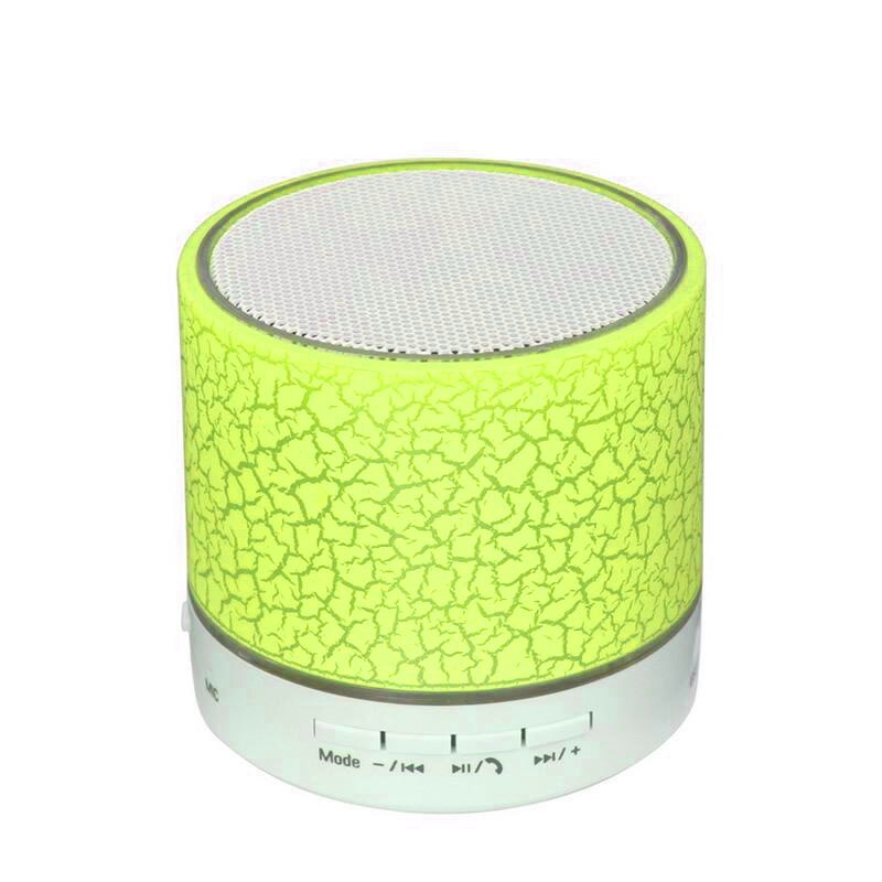 Kleurrijke Led Bluetooth Speaker Mini Draagbare Draadloze Kaart Bluetooth Speaker Big Crack Mobiele Computer Notebook Subwoofer: Green