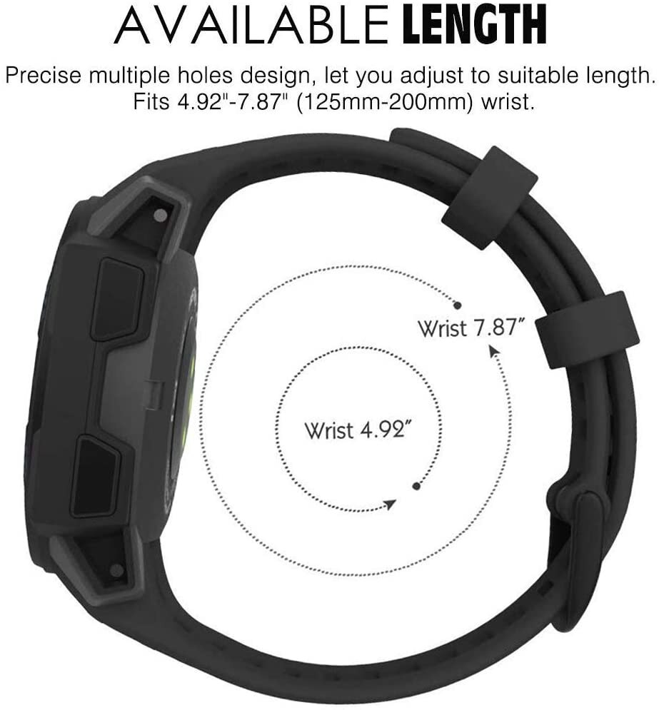 Silicone Wristband For Garmin Instinct Smart Watch Band Strap Replacement Bracelet For Garmin Instinct