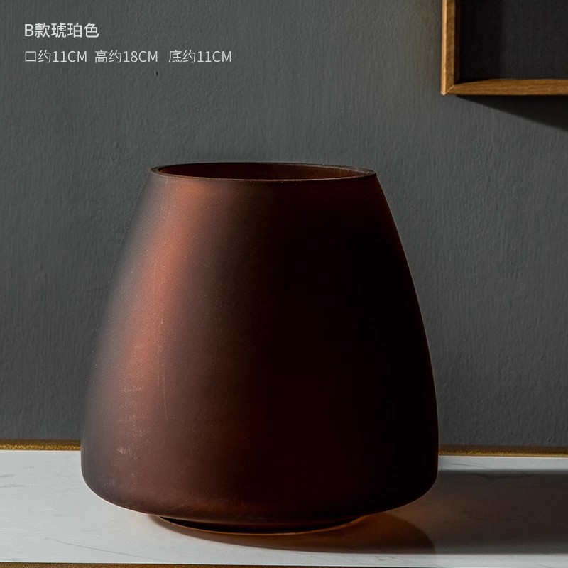 Nordic Light Luxe Home Decor Matglazen Vaas Woonkamer Decoratie Tafel Bloemen Hydrocultuur Vaas Terrarium Decor: YELLOW