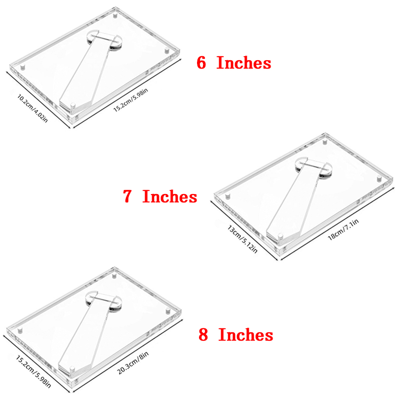 Ramki akrylowe na zdjęcia 6/7/8 cali, 1 sztuka, przezroczyste ramki na zdjęcia ze stojakiem, transparentne kostki, ekspozytor na biurko robić domu i biura.