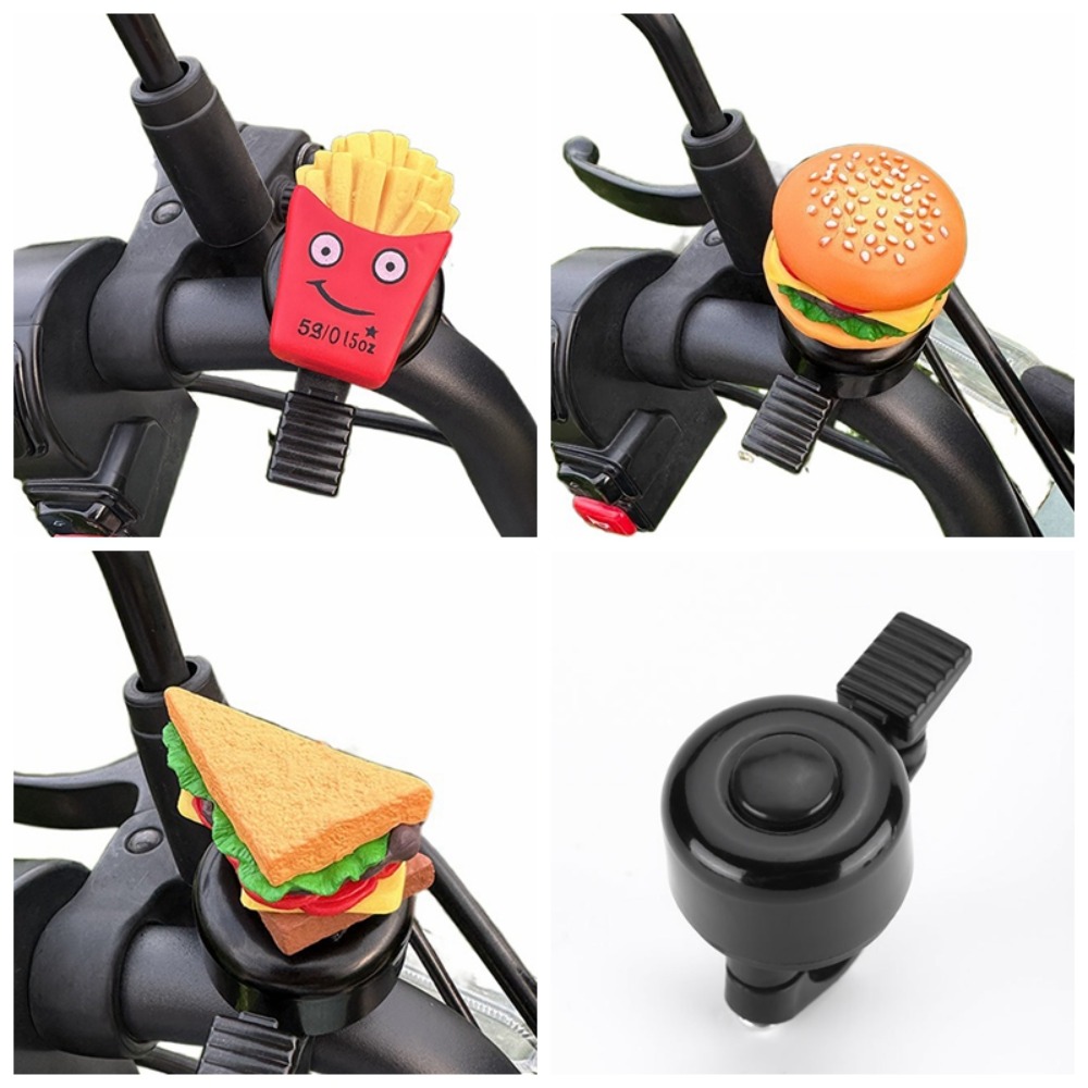 Fahrradzubehör Hamburg Karikatur Fahrradklingel Pommes Frites Sandwich Fahrradhupe Karikatur Laute Fahrrad Rollerklingel Fahrradlenker