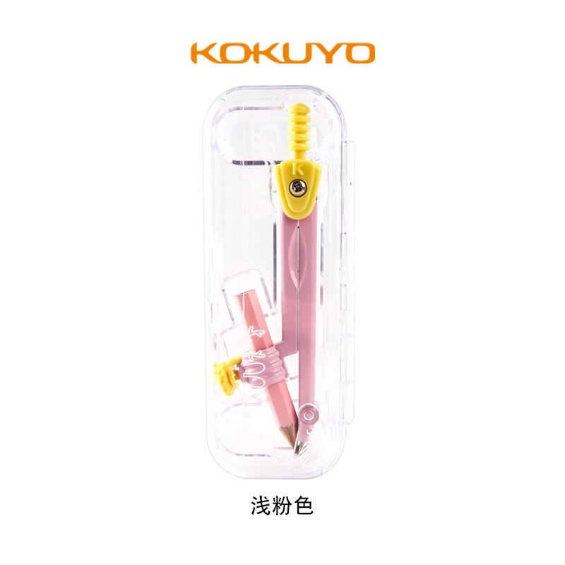 Kokuyo kompasser metal kompasser tekniske tegneinstrumenter tegne matematik værktøjer skole eksamen papirvarer: Lyserød