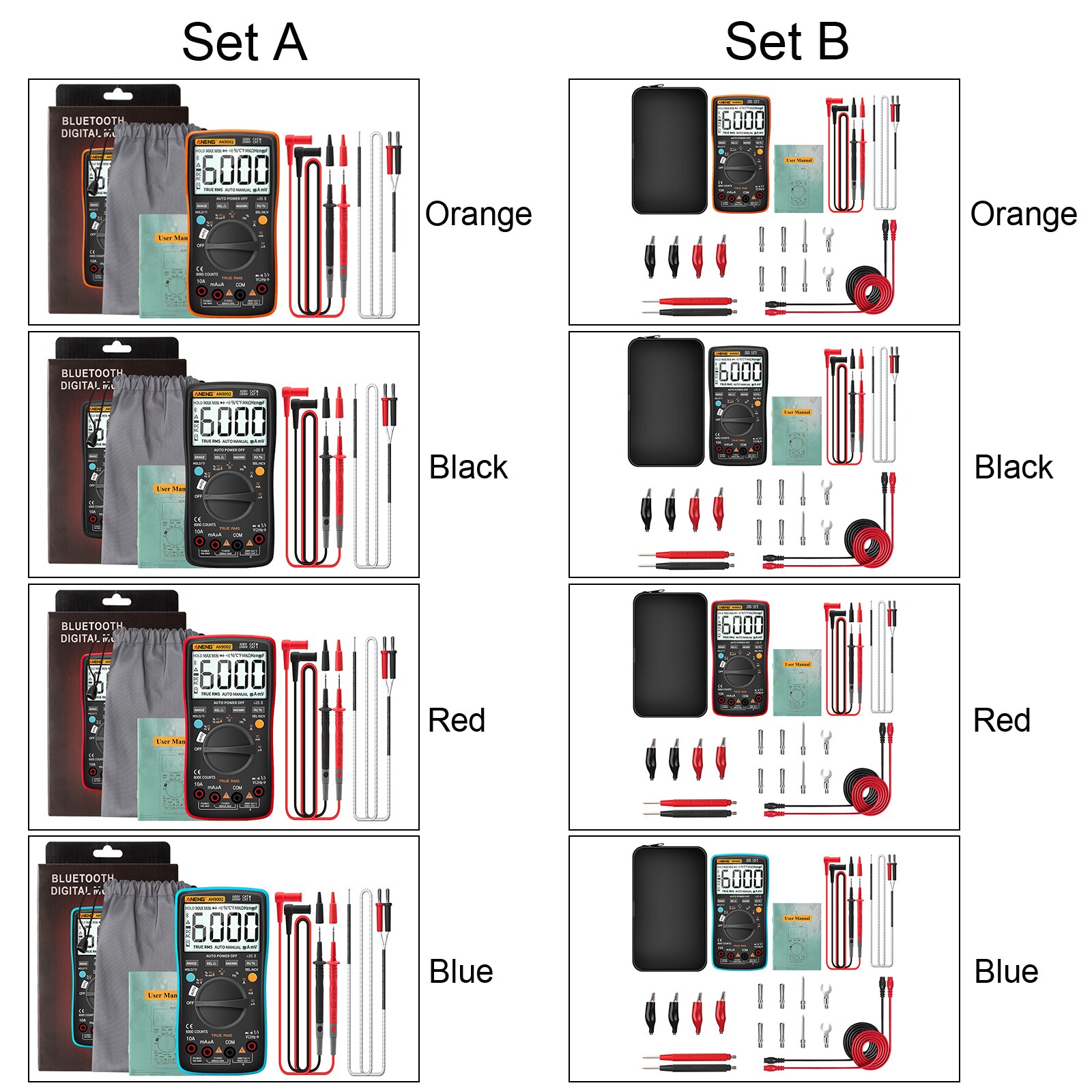 jakiś9002 cyfrowy multimetr Bluetooth 6000 zlicza profesjonalny MultimetroTrue RMS AC/DC woltomierz automatyczny-zakres
