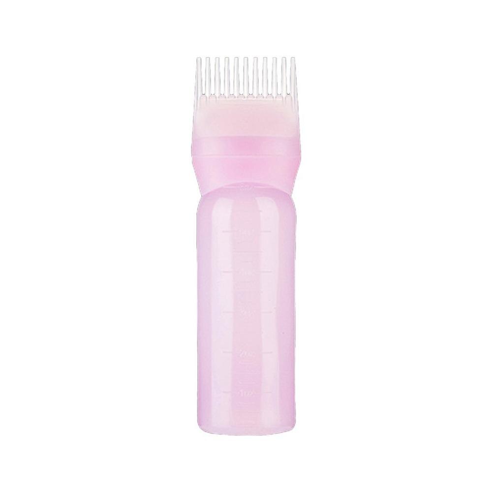 120ml hårfarge flasker applikator kam børste dispenser sett skala klemme flaske hår solon hjemfarging farging bruk: Rosa