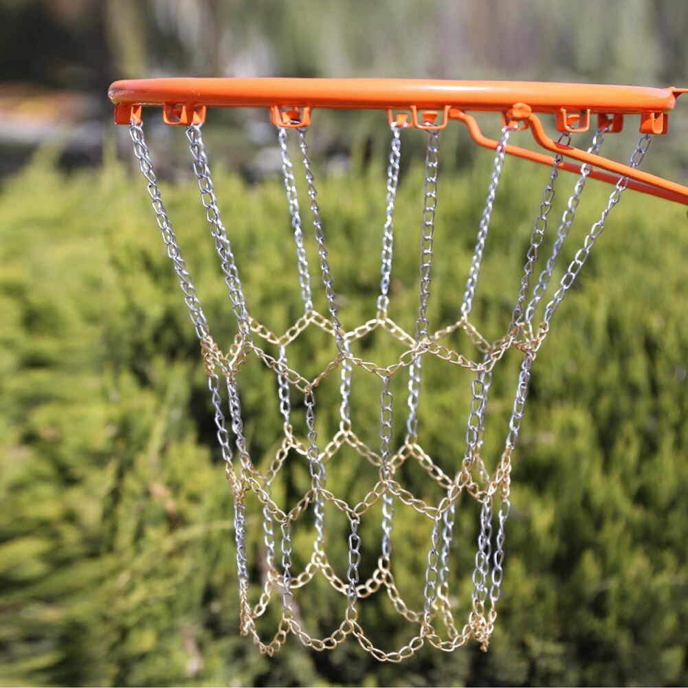 Heavy Duty Metal Chain Basketball Net Outdoor Indoor Sports Basketball Hoop Backboard Goal Rim Mesh