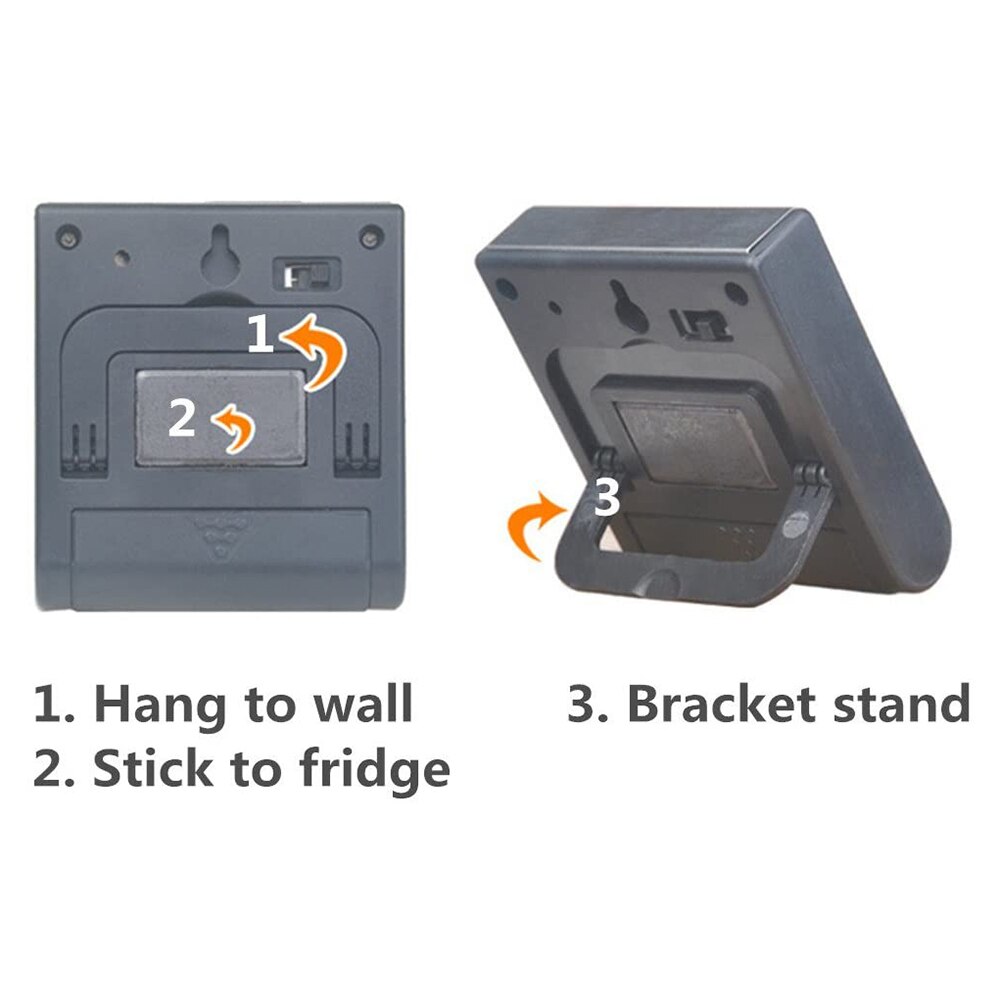 1 Pcs Large Magnetic LCD Digital Kitchen Countdown Timer Stopwatch Alarm Practical Cooking Alarm Clock With Stand Kitchen Timer