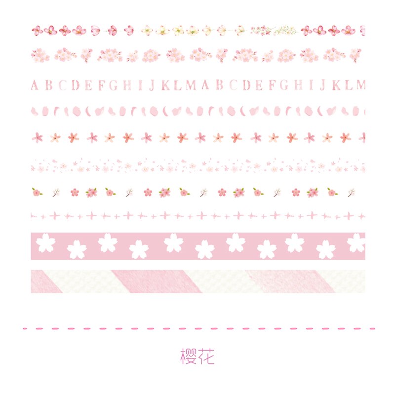 Journamm-cintas decorativas Kawaii para Scrapbooking, cintas de papelería decorativas Kawaii, para de niños, 10 unidades: H