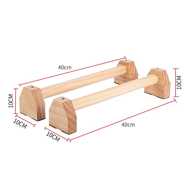 1 paio di fitness spingere-su palestra esercizio di allenamento petto a forma di H in legno calisenico verticale asta parallela doppia asta: 40cm