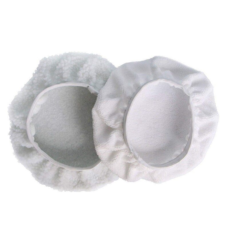 7Pcs Auto Polijstmachine Pad Motorkap Polijsten Motorkap Polijsten Kap Set Buffing Pad Cover Voor 220Mm-250Mm(9-10 Inch) autolak Zorg Wax