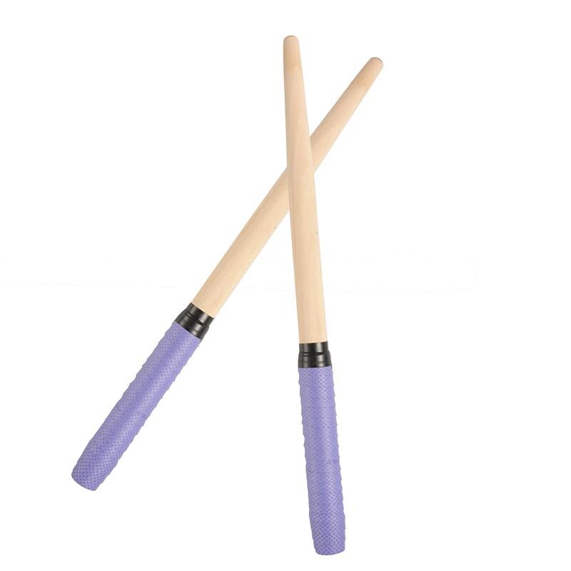 1 Pair 350x20MM Drumsticks Wooden Drum Sticks Fraxinus Mandshurica Wood Drum Set Taiko Drum Drumsticks Jazz Brushes Drum Sticks: Purple