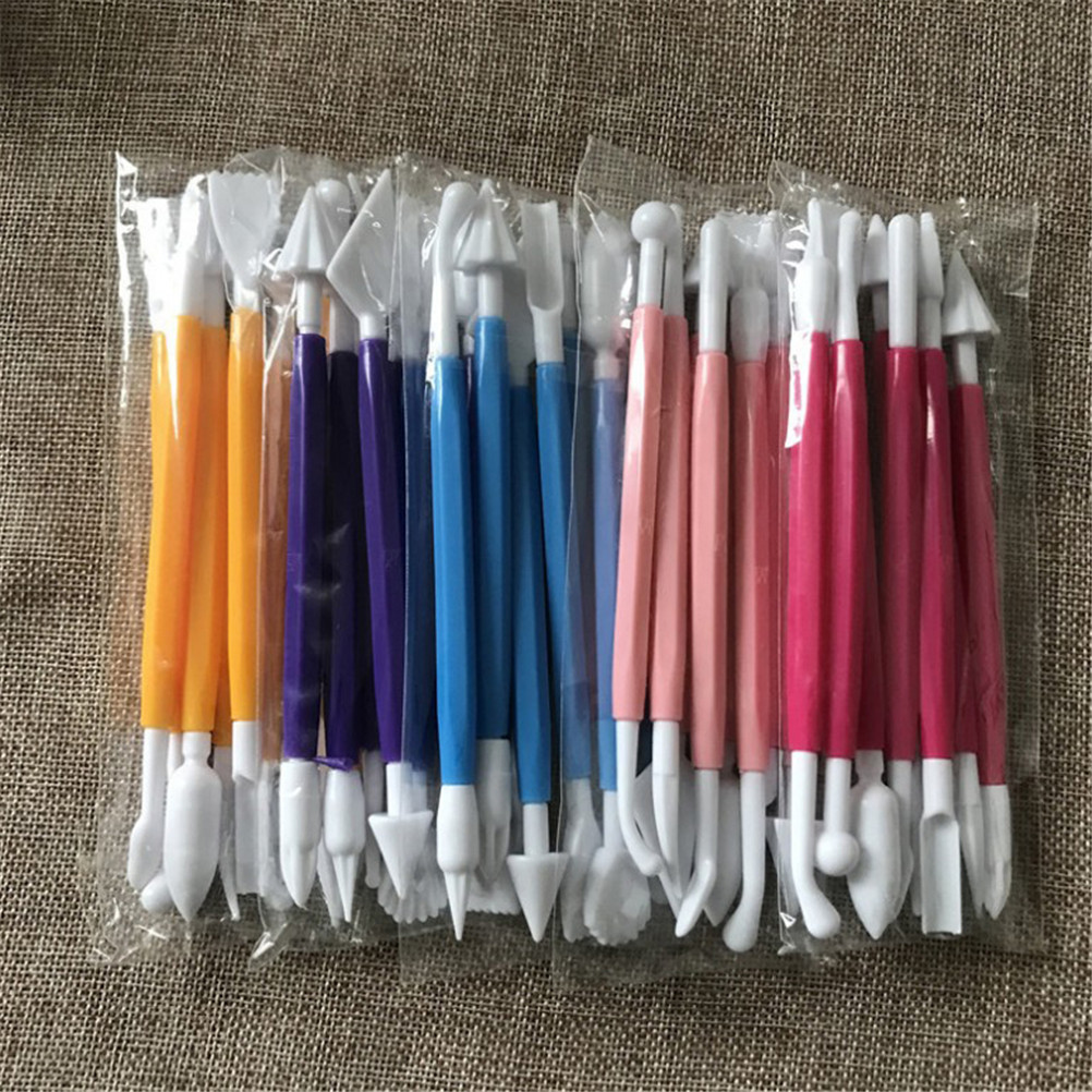 Conjunto de escultura de arcilla de plástico, 8/14 unidades, herramientas de alfarería, talla de cera, tallado, formador para esculturas, herramientas para moldear arcilla polimérica: 8Pcs Random