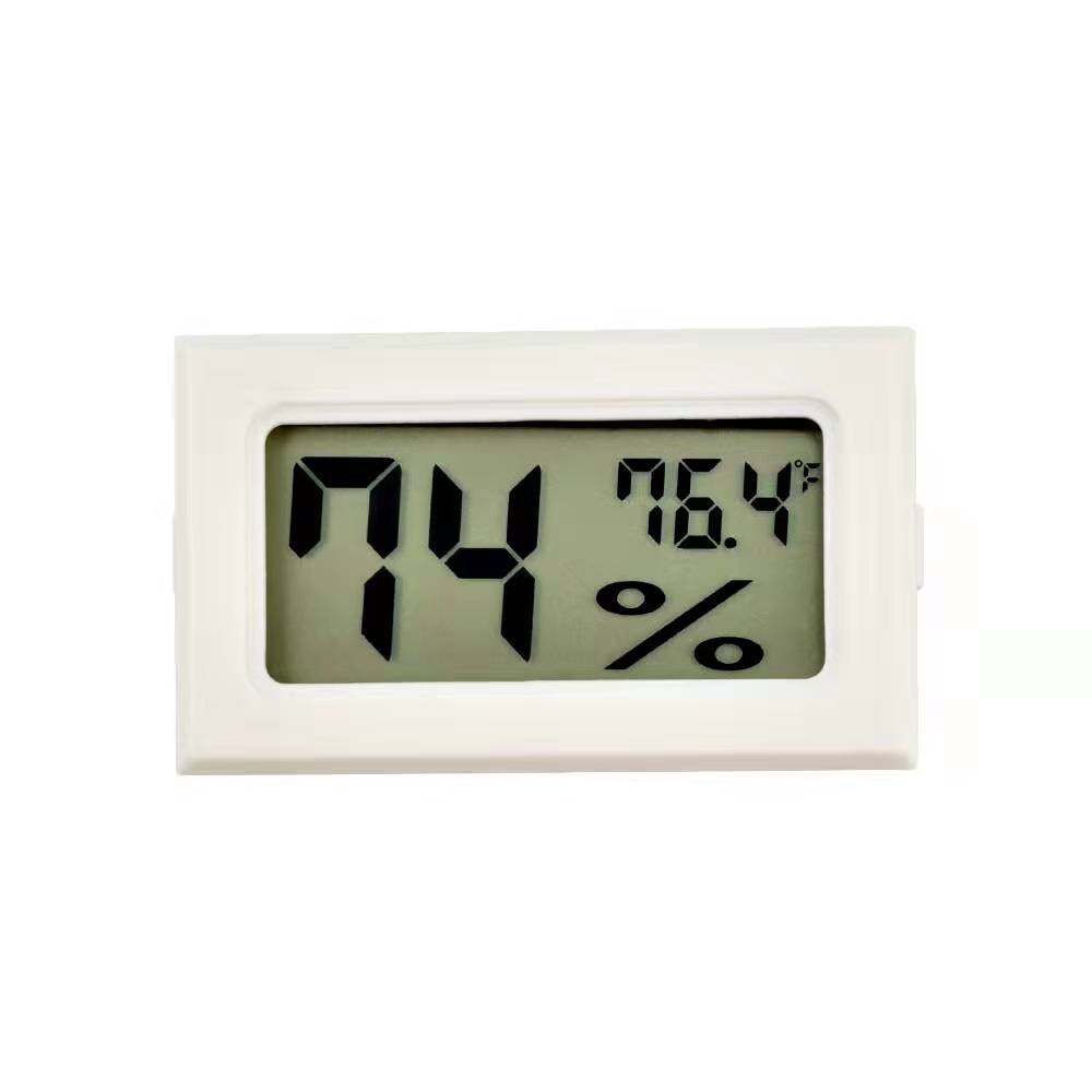 Mini Digital LCD Indoor Outdoor Convenient Temperature Sensor Humidity Meter Thermometer Hygrometer Gauge With Instruments Probe: white without probe