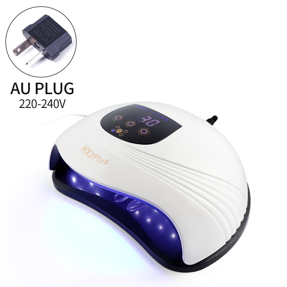 Warme und Kalte Luft Fan Nagel Trockner 120W 60 LED Lichter Gel Polnisch Schnelle Aushärtung UV Nagel Lampe Fan trocknen Heizung &Ampere; Kühlung Nagel Luft Trockner: AU Stecker (220-240V)