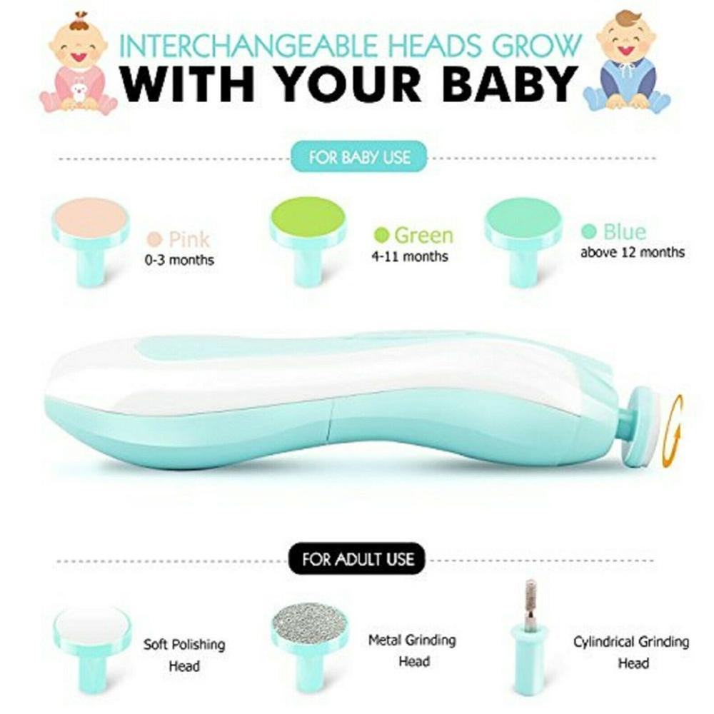 Bébé électrique coupe-ongles enfants enfants infantile sécurité pédicure tondeuses Abs matériel ciseaux ongles outils Cutter soins ensembles