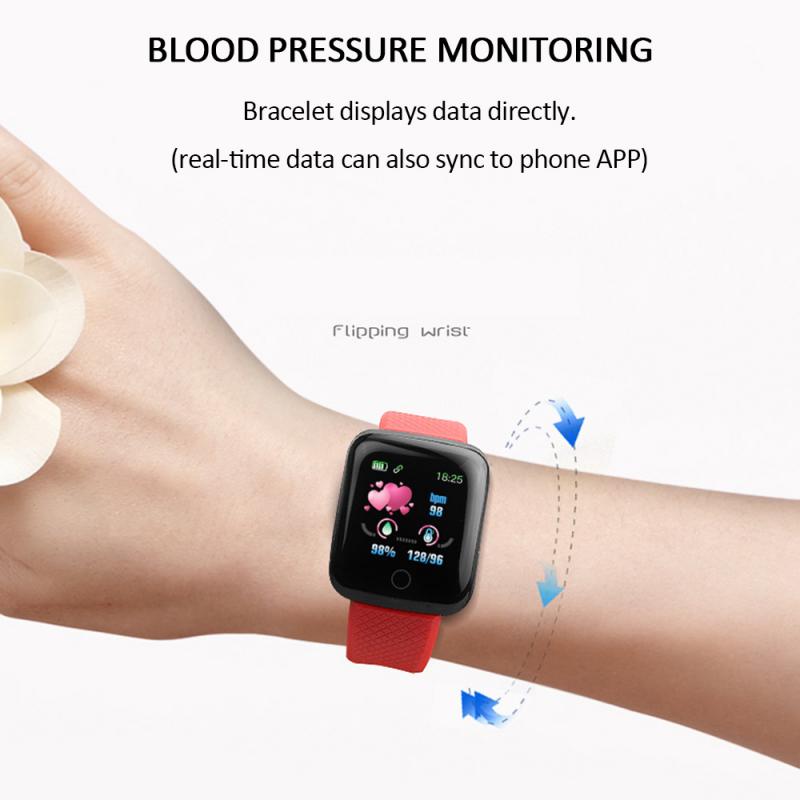 116 PLUS Smart Bracelet Watch pedometri monitoraggio della pressione arteriosa monitoraggio della pressione sanguigna movimento della traccia IP67 Smart Watch impermeabile