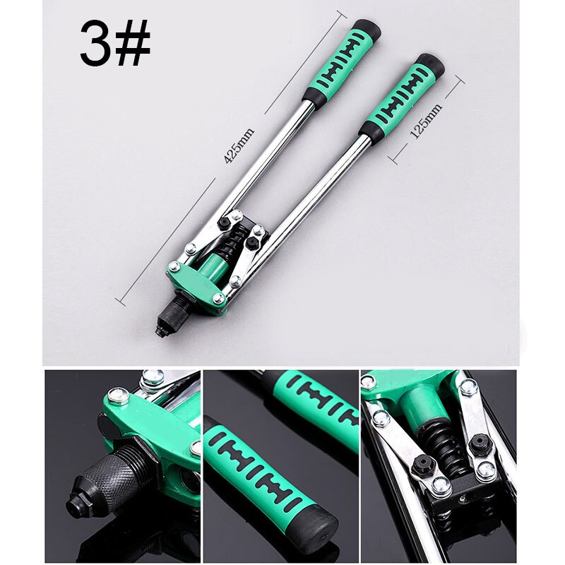 Easy Automatic Rivet Tool Green Upgrade Version Pull Cap Heavy Duty Hand Riveter for 3/32"1/8"5/32"3/16"1/4" --M25: 3