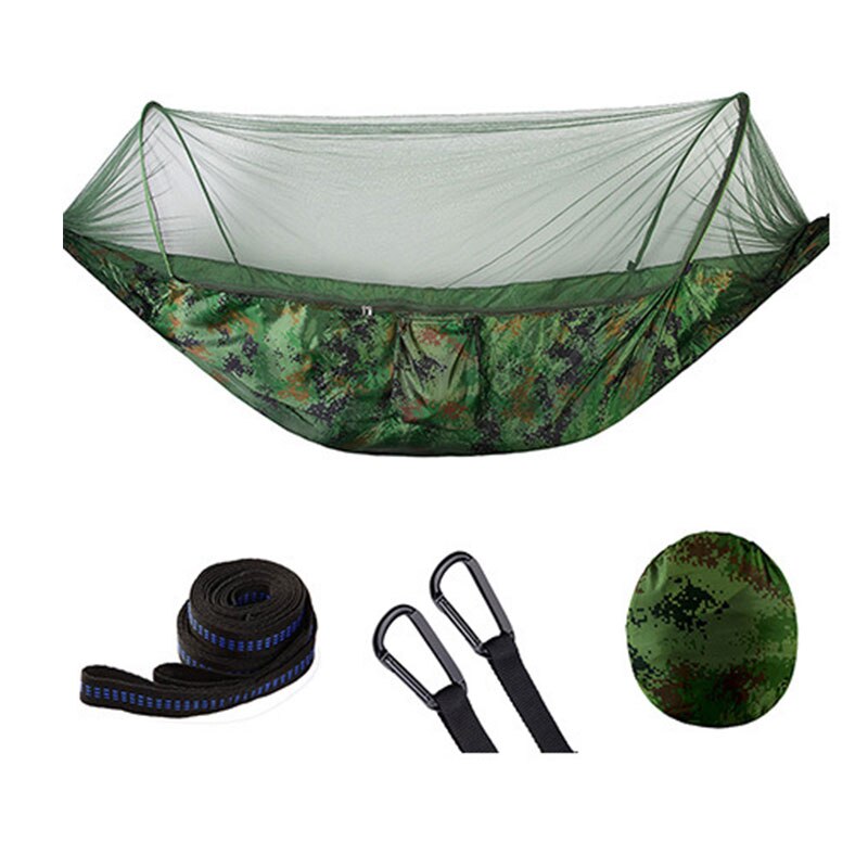 Automatische moskitonetz-hängematte für 1-2 personen, outdoor-hängematte aus nylonstoff, camping-moskitonetz-hängematten-baldachin-zelt: 250 x 120cm- glimmer