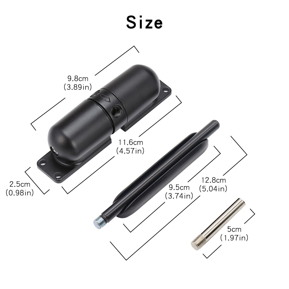 Spring Door Closer Automatic Closing Adjustable Surface Mounted Fire Rated Door Stopper Door Hardware