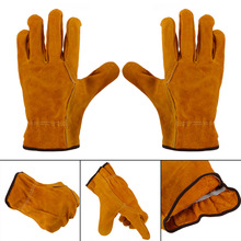 1 Paar Vrouwen Mannen Zware Tuinieren Handschoenen Doorn Proof Rundleer Veiligheid Werken Handschoenen Voor Handbescherming