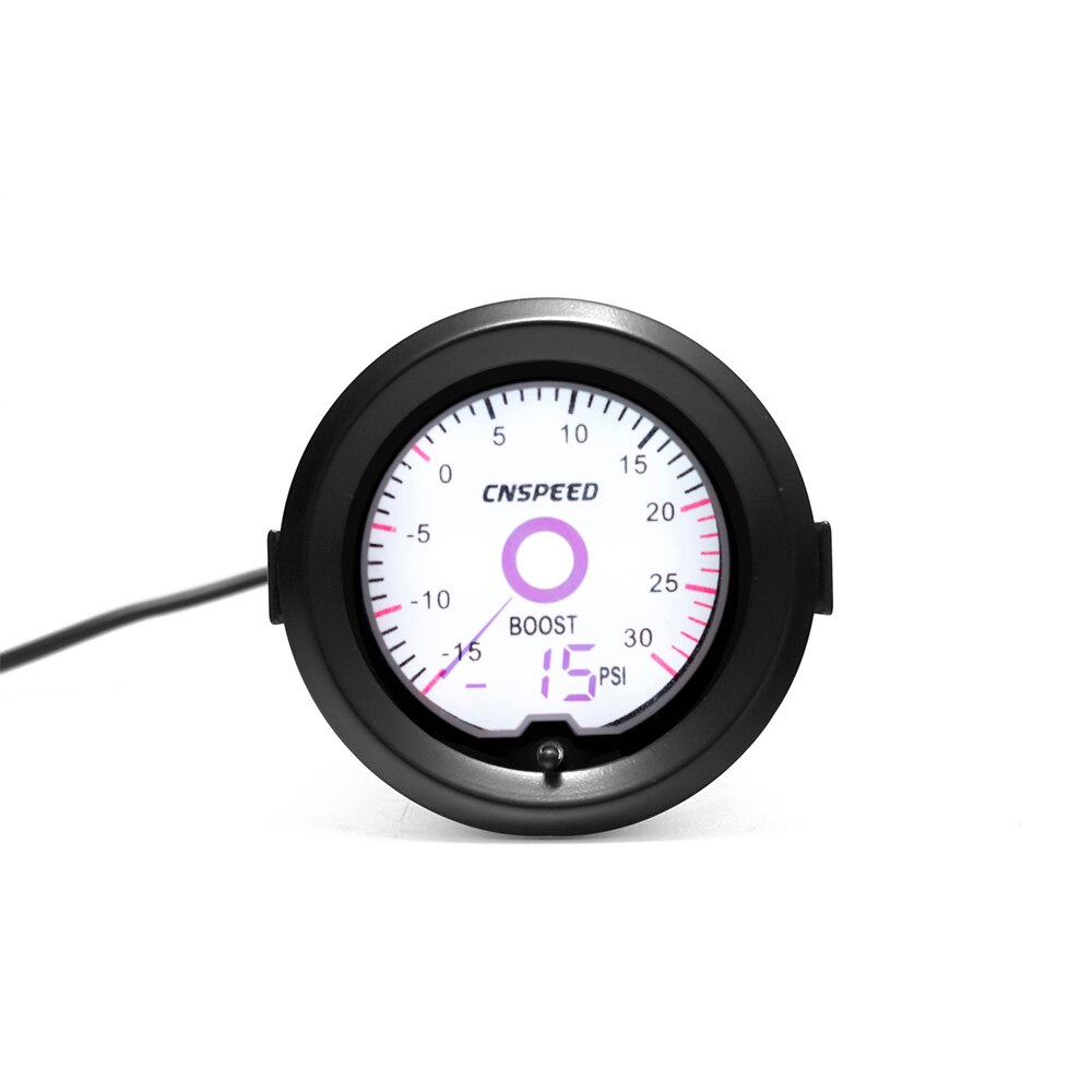 Indicador Turbo Boost Gauge de 2 pulgadas/52mm, cristal líquido, pantalla de puntero Virtual de 7 colores, mesa Turbo PSI con Kit de controlador ajustable