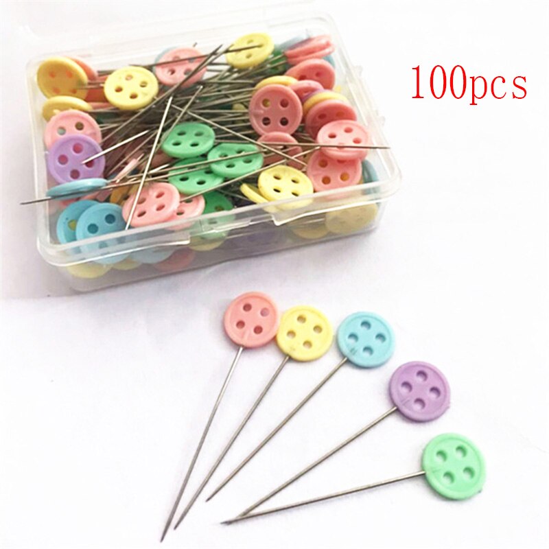 Borduren Patchwork Pins Dressmaking Pins Accessoires Gereedschap Naaien Naald Diy Naaien Accessoires Rvs: Button-100