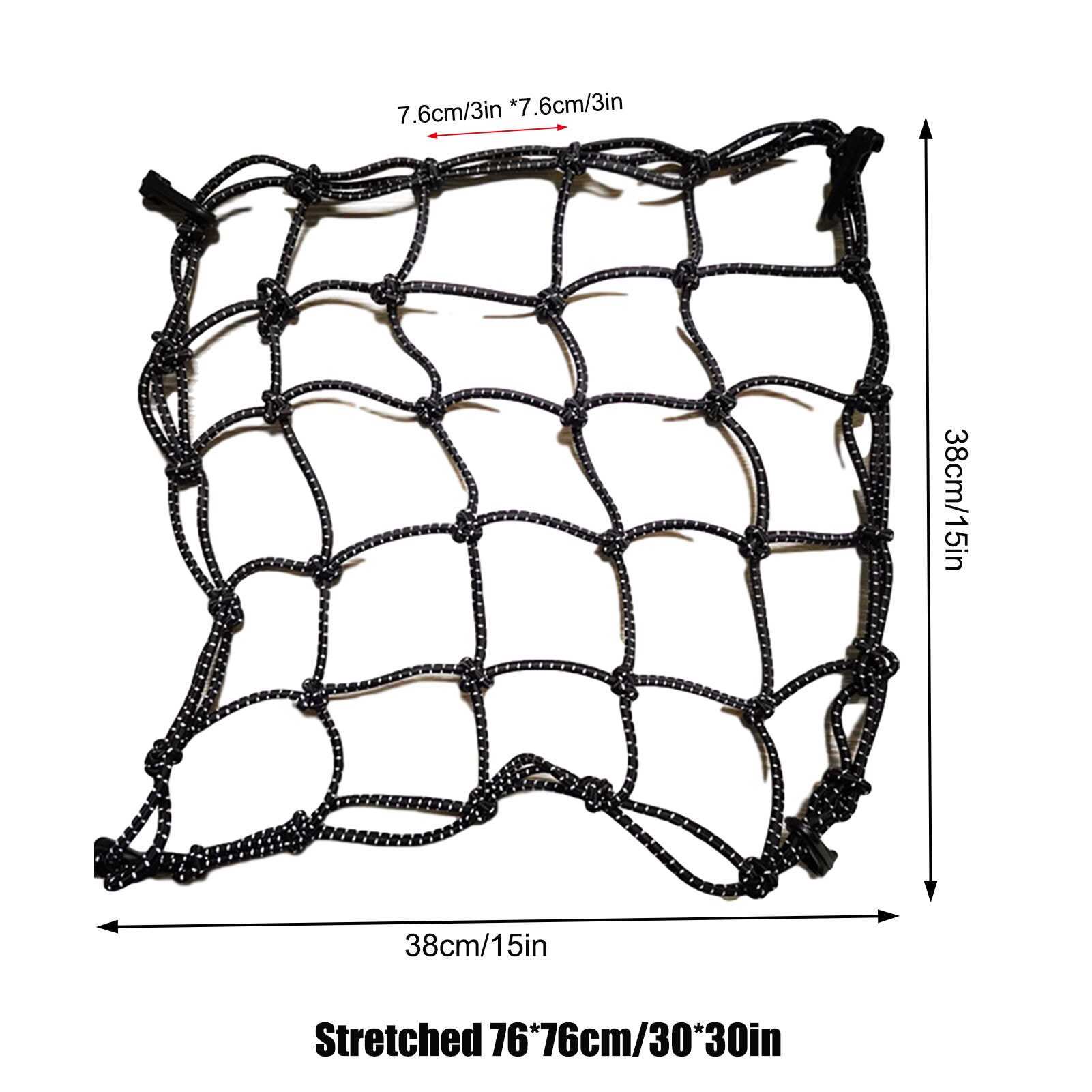 Motorrad Fracht Netz schwer Pflicht Erstreckt Sich Auf 30x30 in Netz Gittergewebe Helm Netz Tasche Ladung Netz Abdeckung Mit haken Gepäck Netz Tasche