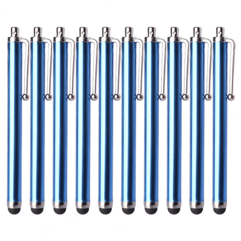 10Pcs Cell Phone Pen Universal Metal Touch Screen Pen Stylus Pens for Ipad Apple Samsung Tablet All Capacitive Screen with Clip: Dark Blue