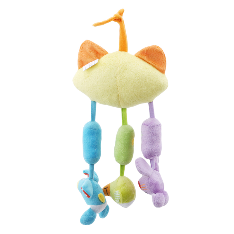 Baby Kinder Bett Auto Hängen Rassel Spielzeug Katze Windspiele Spielzeug Weichem Plüsch Kleine Tier Spielzeug für Kinder