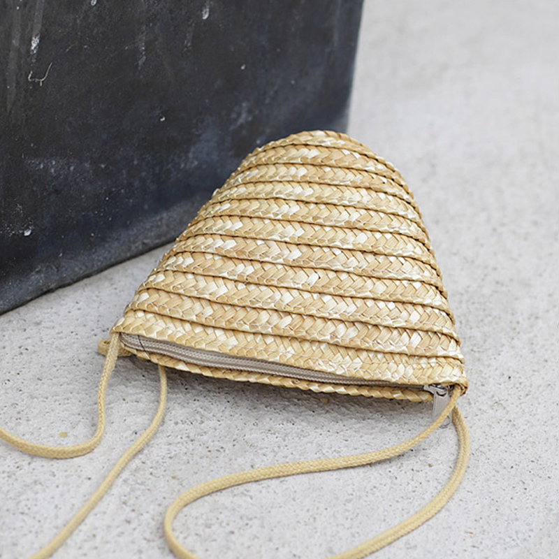 Paglia delle donne Ha Lavorato A Maglia Mini Crossbody Bag Sveglio Elegante Rattan Borse e Borsette Tote Bella Dolce Della Spiaggia di Estate del Sacchetto di Spalla