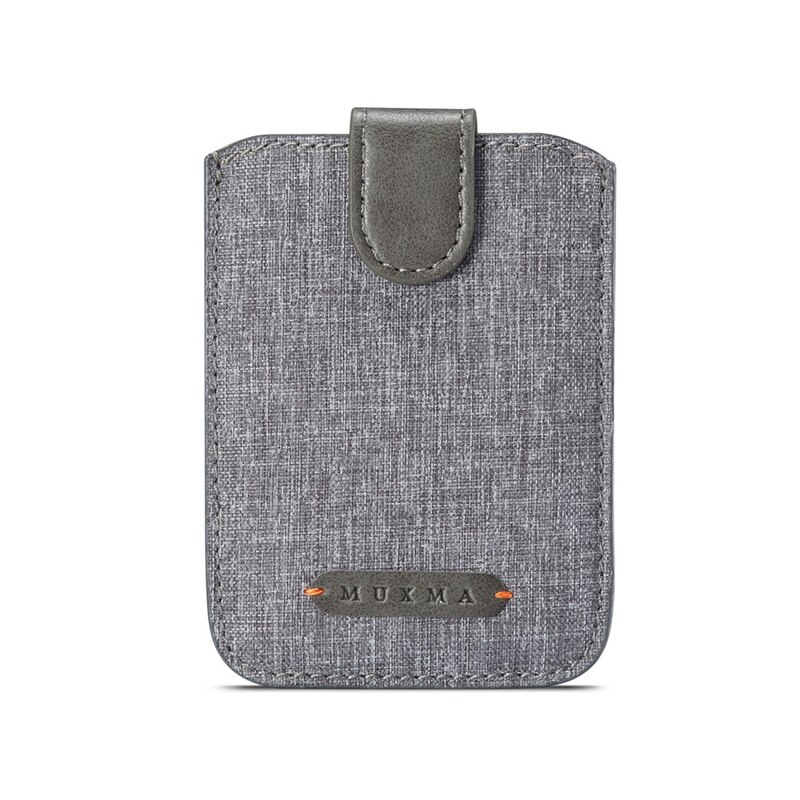 Neue Anti RFID Sperrung Klebstoff Aufkleber Handy Zurück Karten Brieftasche Fall Kredit ID Karte Halter Handy Karte Halter tasche: Grey