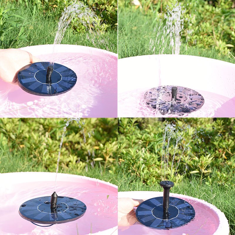 Solar Water Fountain Home Garden Pool Outdoor Floating Water Fountain Mini Solar Panel Floating Founrain Decoration Supplies 8z