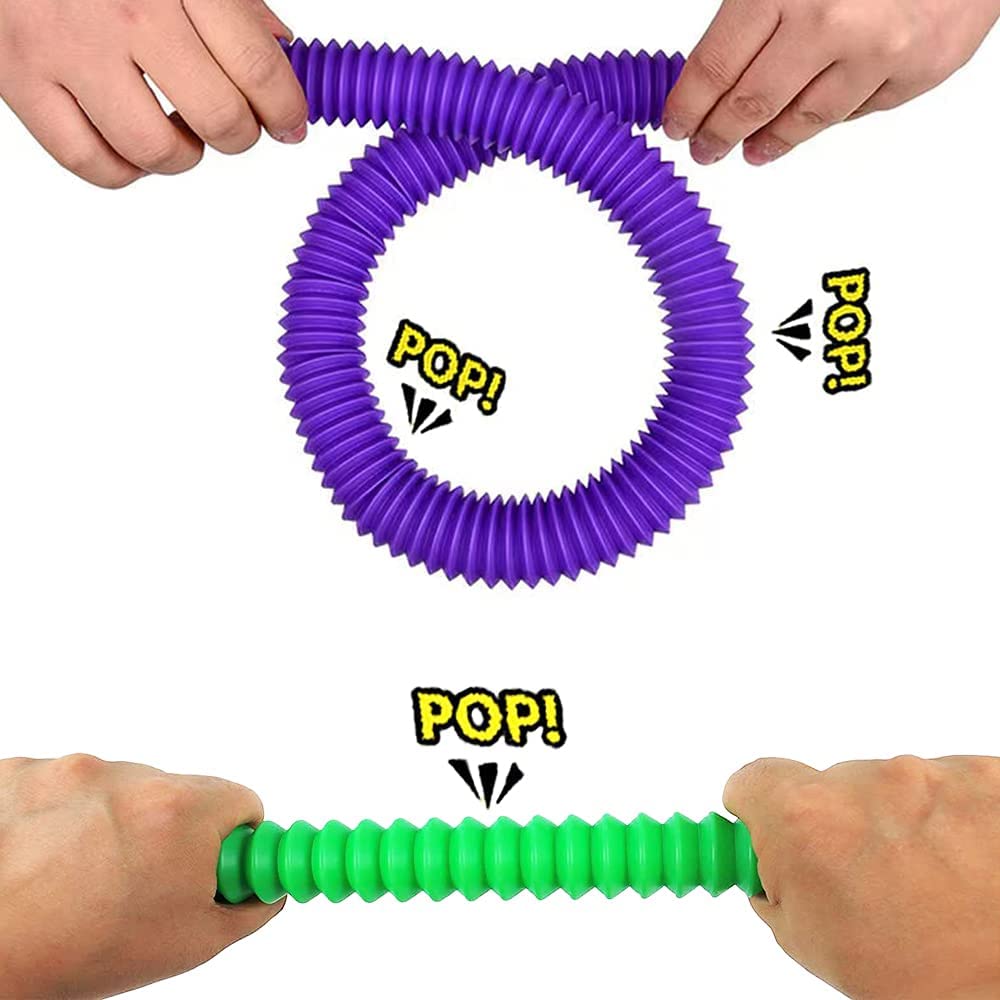 8Pack Grote Pop Tubes Fidget Speelgoed Zintuiglijk Speelgoed voor Stress Angst Relief voor Kinderen Volwassenen Leren Speelgoed Peuters Stretch Tube