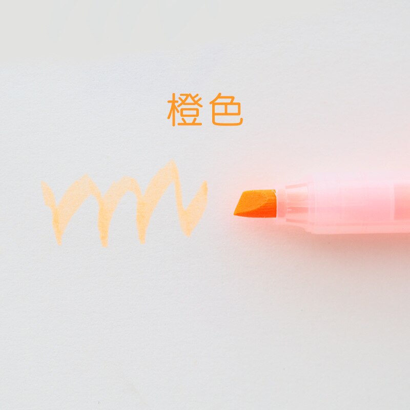 10 Colors Cute Plastic Highlighters Markers Kawaii Watercolor Pens For Kids Graffiti Painting Korean Stationery School Supplies: 10