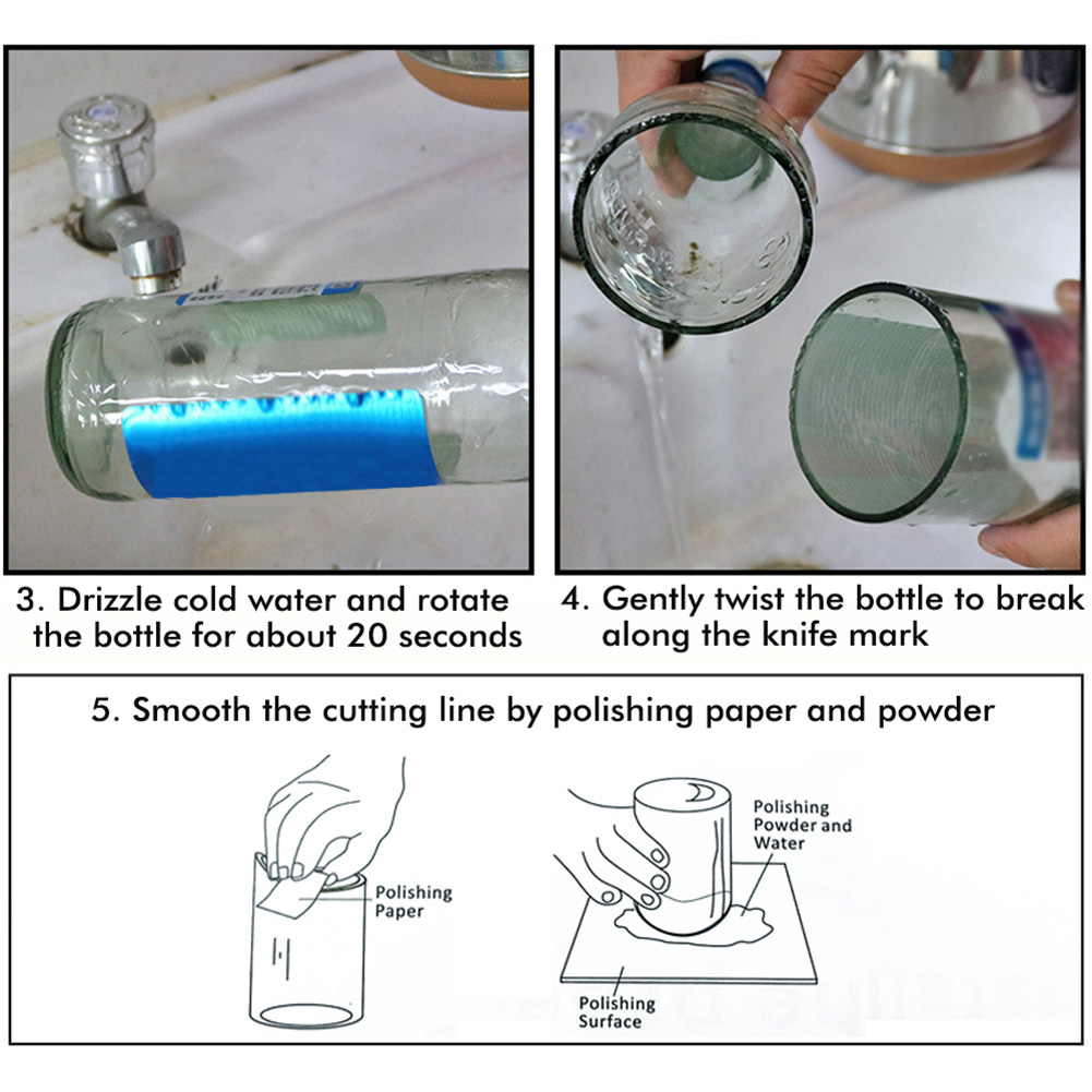 Cortador de botellas de vidrio DIY ajustable Universal, cortador de vino, cerveza, herramienta de corte de botellas de vino, manualidades para botellas de vino, herramientas manuales
