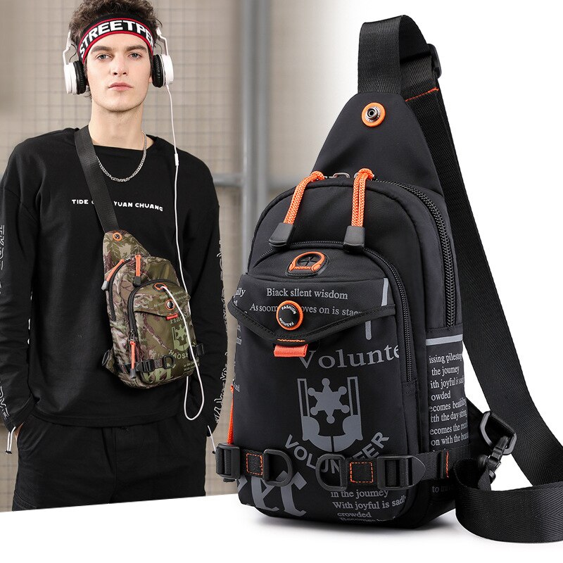 Nylon Men Chest Bag Rucksack Casual Travel Motorcycle Riding Knapsack Cross Body Bags Male Brand Shoulder Bags