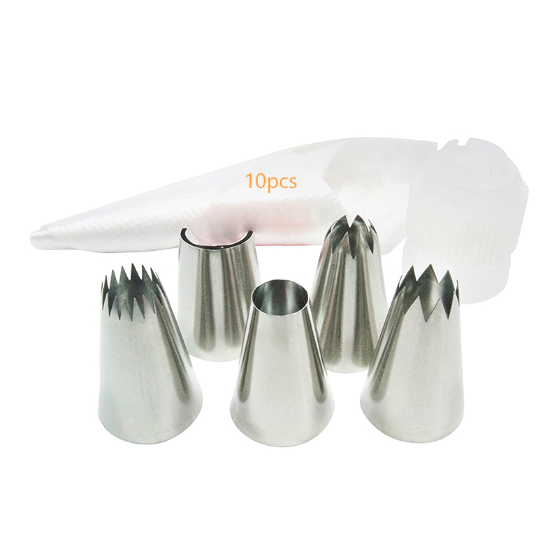 16 Stuks Extra Grote Cupcake Frosting Tip Set Cupcake Piping Nozzles Met Icing Tas Ster Franse Ronde Cake Decorating Tips 0074: Default Title
