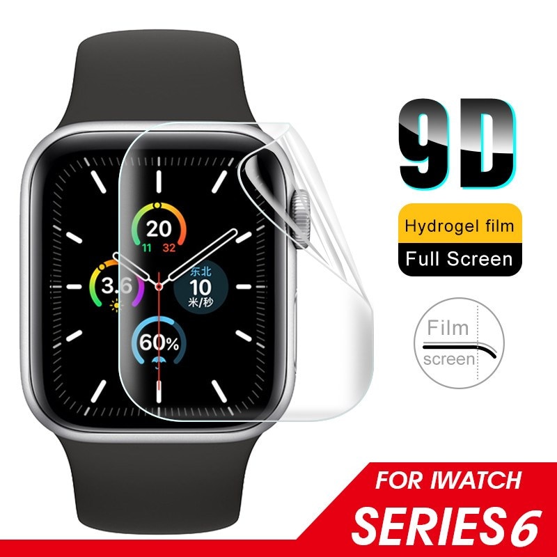 Hd Soft Screen Protector Voor Apple Iwatch 6 44Mm 40Mm Horloge Hydraulische Film Voor Iwatch 6 5 Explosie bescherming Niet Glas