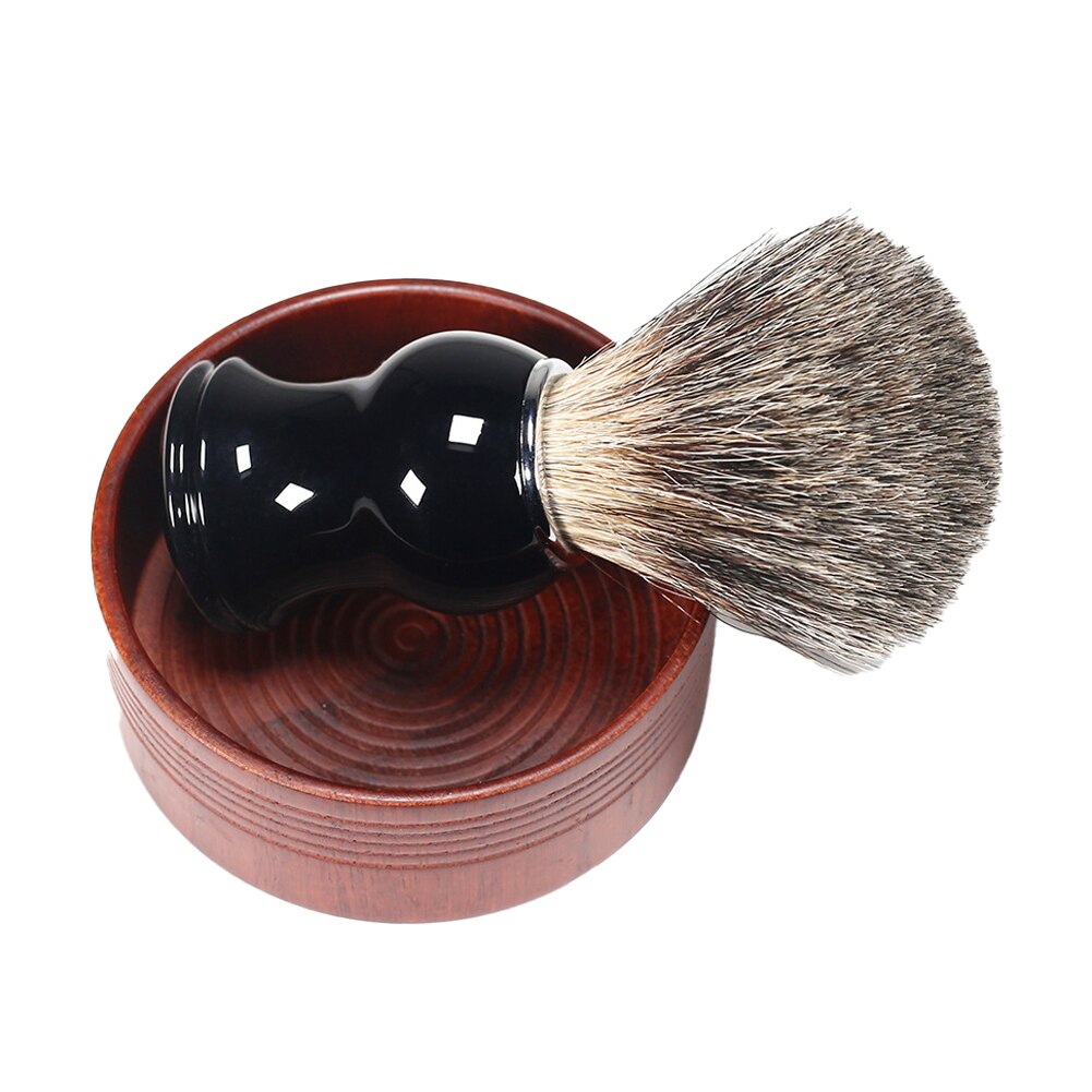 Shaving Soap Bowl Men Wood Oak Foam Wet Mug Shave Anti-Slip Dark Brown Cup Natural Face Cleaning Tools Shaving Soap Bowl