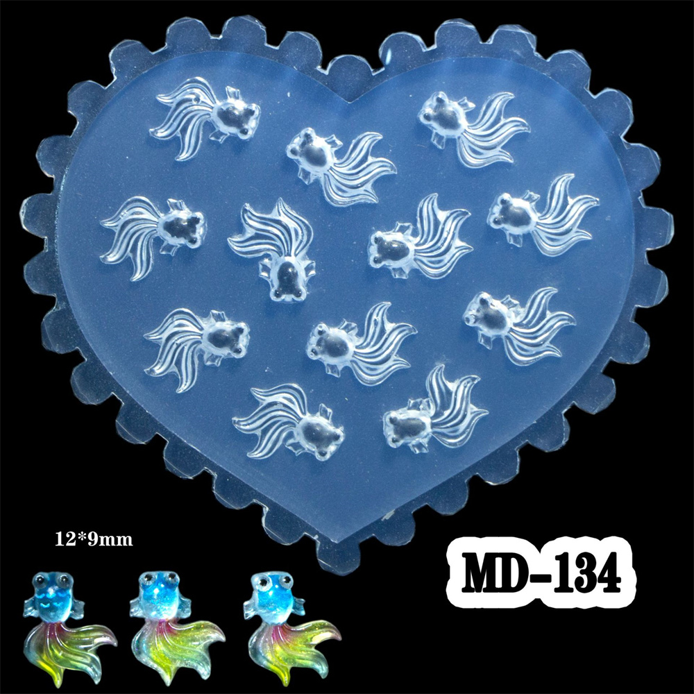 Moule en silicone 3D pour la décoration de manucure, outils de modèle de manucure bricolage, mise en place, nouveautés juillet, 2024: Argent
