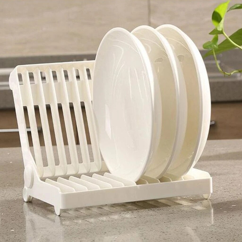 Foldable Dish Drain Rack Plastic Pin Pot Lids Bowl Plates Organizer Rack Kitchen Tableware Drying Holder Escurridor De Platos